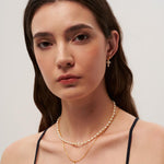 Cross Freshwater Pearl Pendant Chain Necklace gembea jewelry