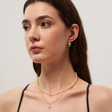 Golden Bean Pearl Beaded Necklace gembea jewelry