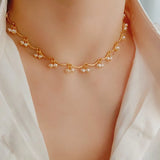 Cherry Freshwater Pearl Necklace-Gembea Jewelry