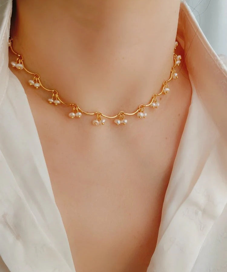 Cherry Freshwater Pearl Necklace-Gembea Jewelry