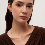 Minimalist Simple Gold Chain Necklace gembea jewelry