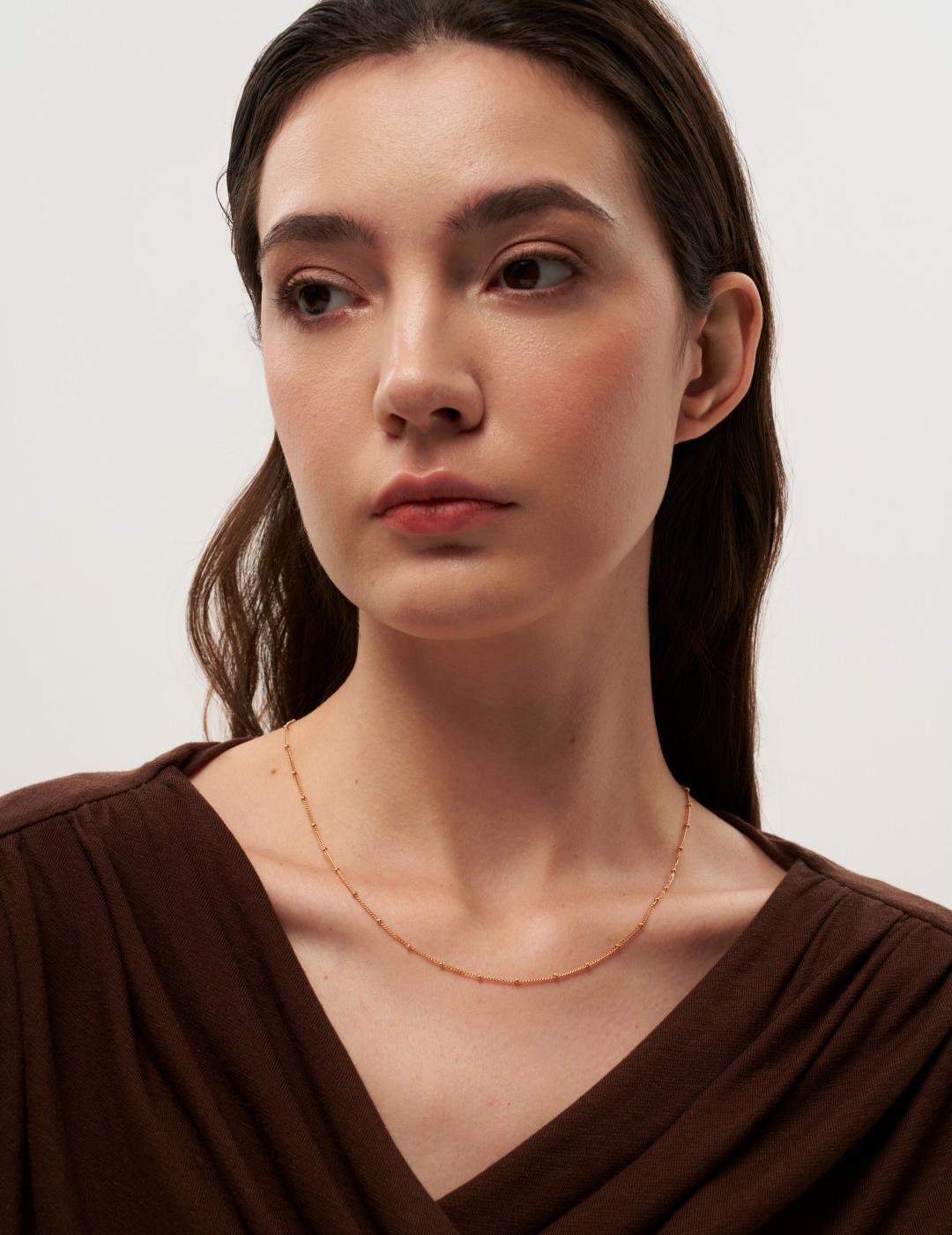 Minimalist Simple Gold Chain Necklace gembea jewelry