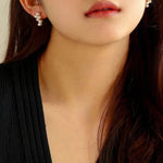 Love and the City Freshwater Pearl Stud Earrings-Gembea Jewelry