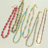 Gioia perle bianche Moonstone Perle Collana