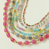 Gioia perle bianche Moonstone Perle Collana