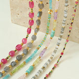 Gioia perle bianche Moonstone Perle Collana