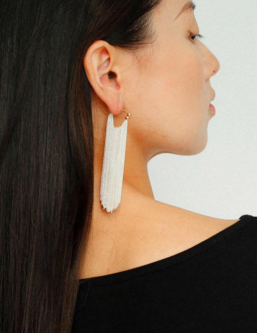 Bright Galaxy Falls Long Tassel Earrings