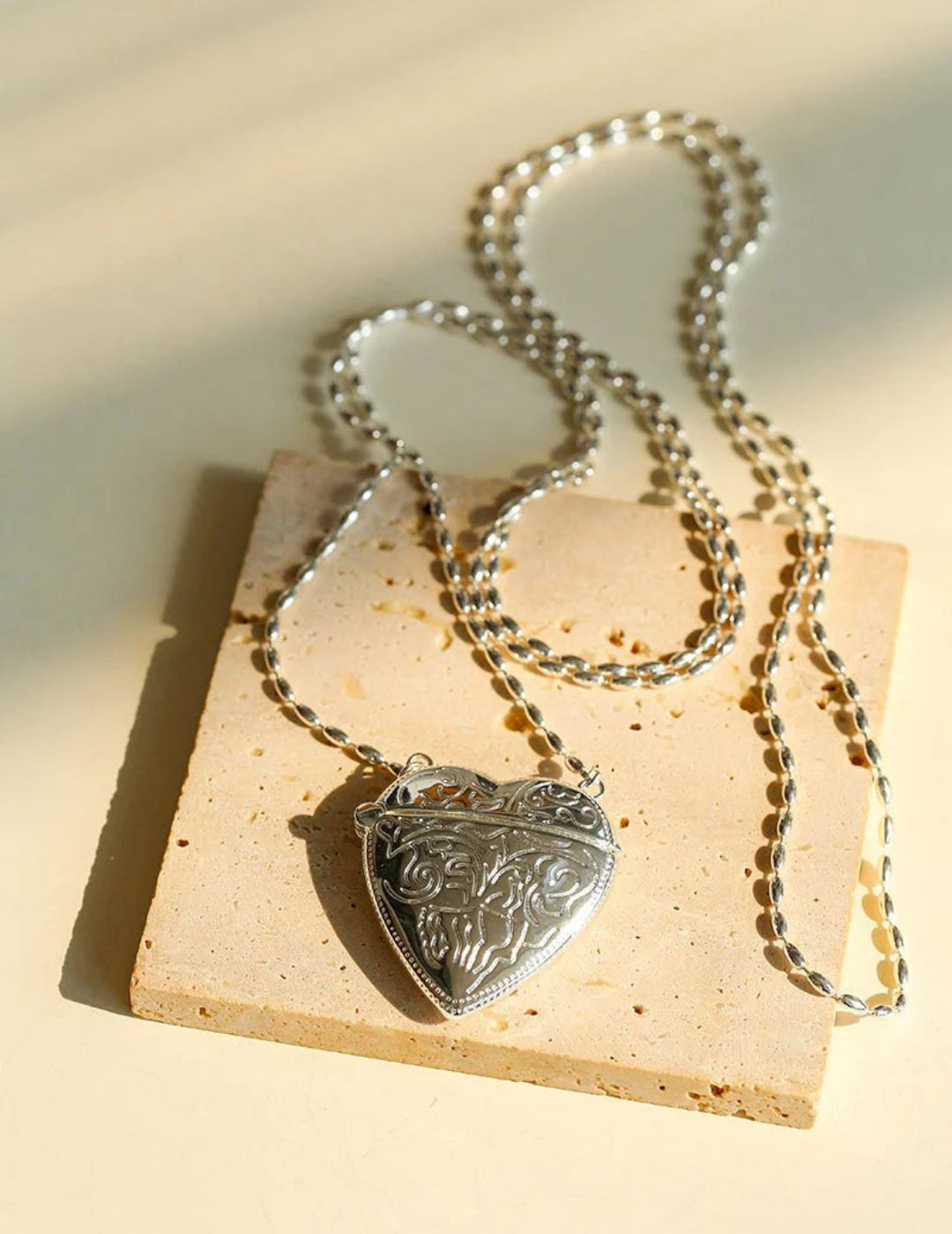 Love Bag Long Chain Heart Pendant Necklace-Gembea Jewelry