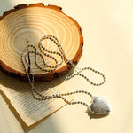 Love Bag Long Chain Heart Pendant Necklace-Gembea Jewelry