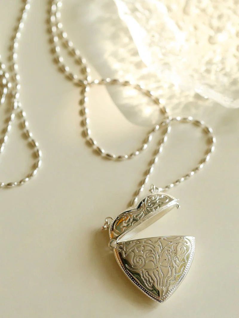 Love Bag Long Chain Heart Pendant Necklace-Gembea Jewelry