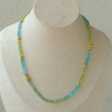 Joy Beads Olive Crystal Beads Necklace