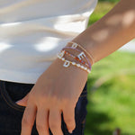 Freshwater Pearl 26-Letter Name Bracelet-Gembea Jewelry