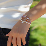 Freshwater Pearl 26-Letter Name Bracelet-Gembea Jewelry