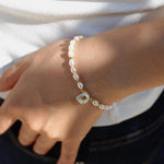 Freshwater Pearl 26-Letter Name Bracelet-Gembea Jewelry