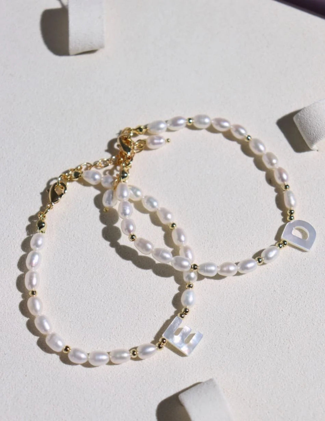 Freshwater Pearl 26-Letter Name Bracelet-Gembea Jewelry