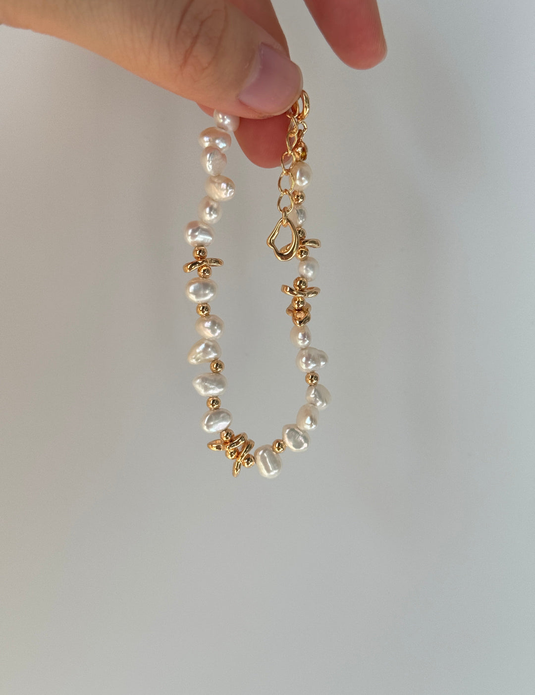 Natural Freshwater Pearl Beaded Bracelet gembea jewelry