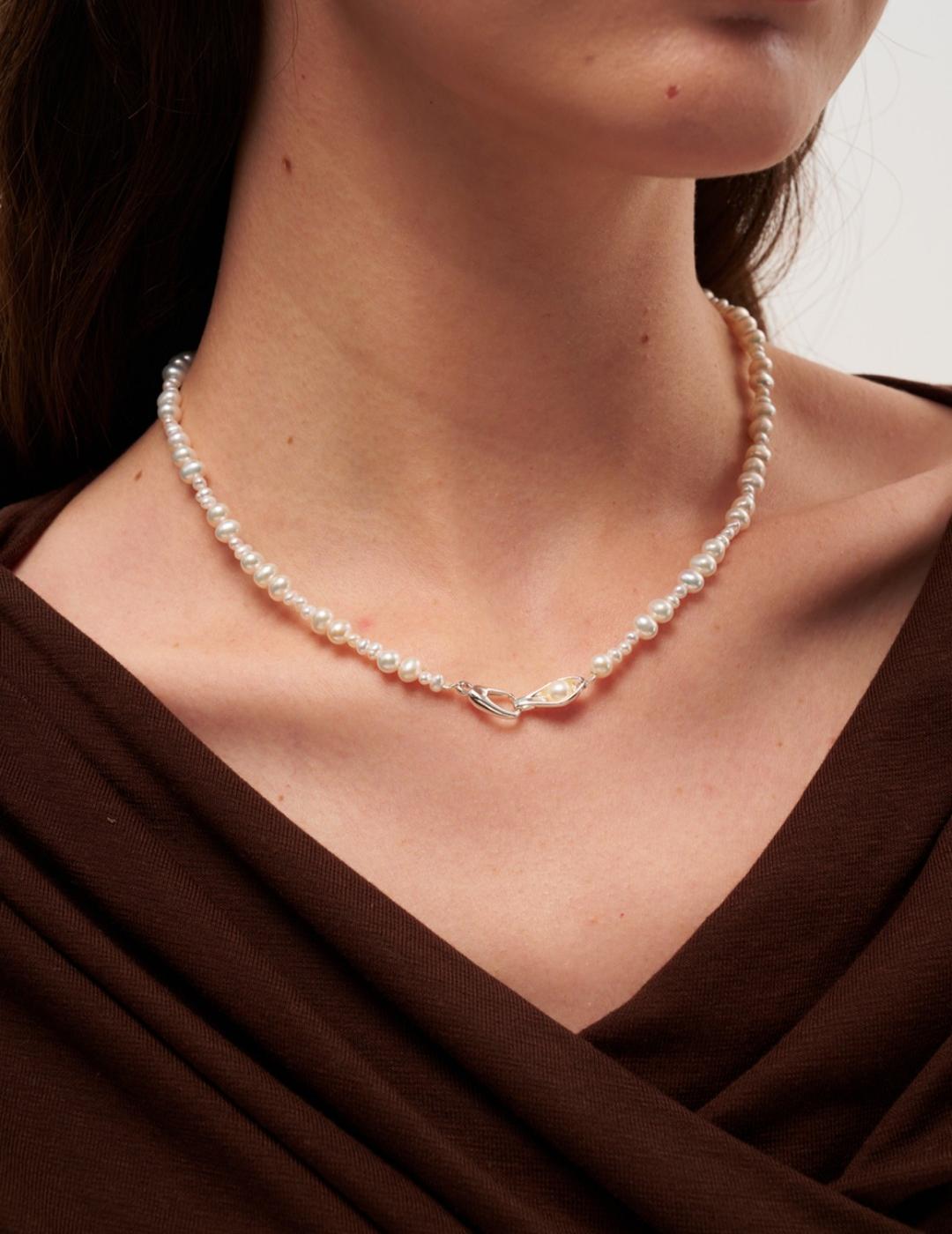 Bean Pod Irregular Freshwater Pearl Beaded Bracelet gembea jewelry