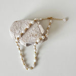 Gold Bean Baroque Pearl Beaded Necklace-gembea jewelry