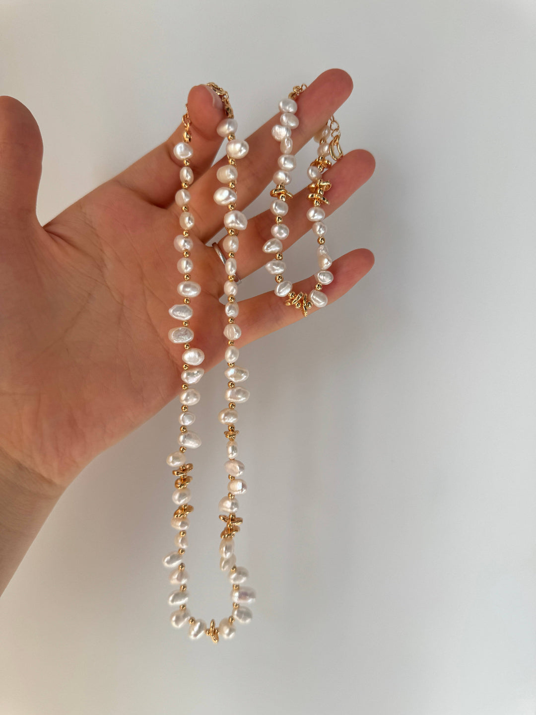 Natural Freshwater Pearl Beaded Bracelet gembea jewelry