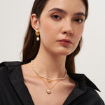 Zircon Natural Pearl Beaded Choker Necklace