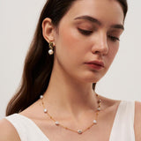 Dainty Baroque Pearl Stud Earrings gembea jewelry