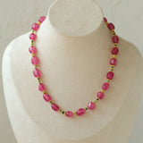 Joy Beads Pink Tourmaline Beaded Necklace