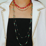 Joy Beads Pink Tourmaline Beaded Necklace