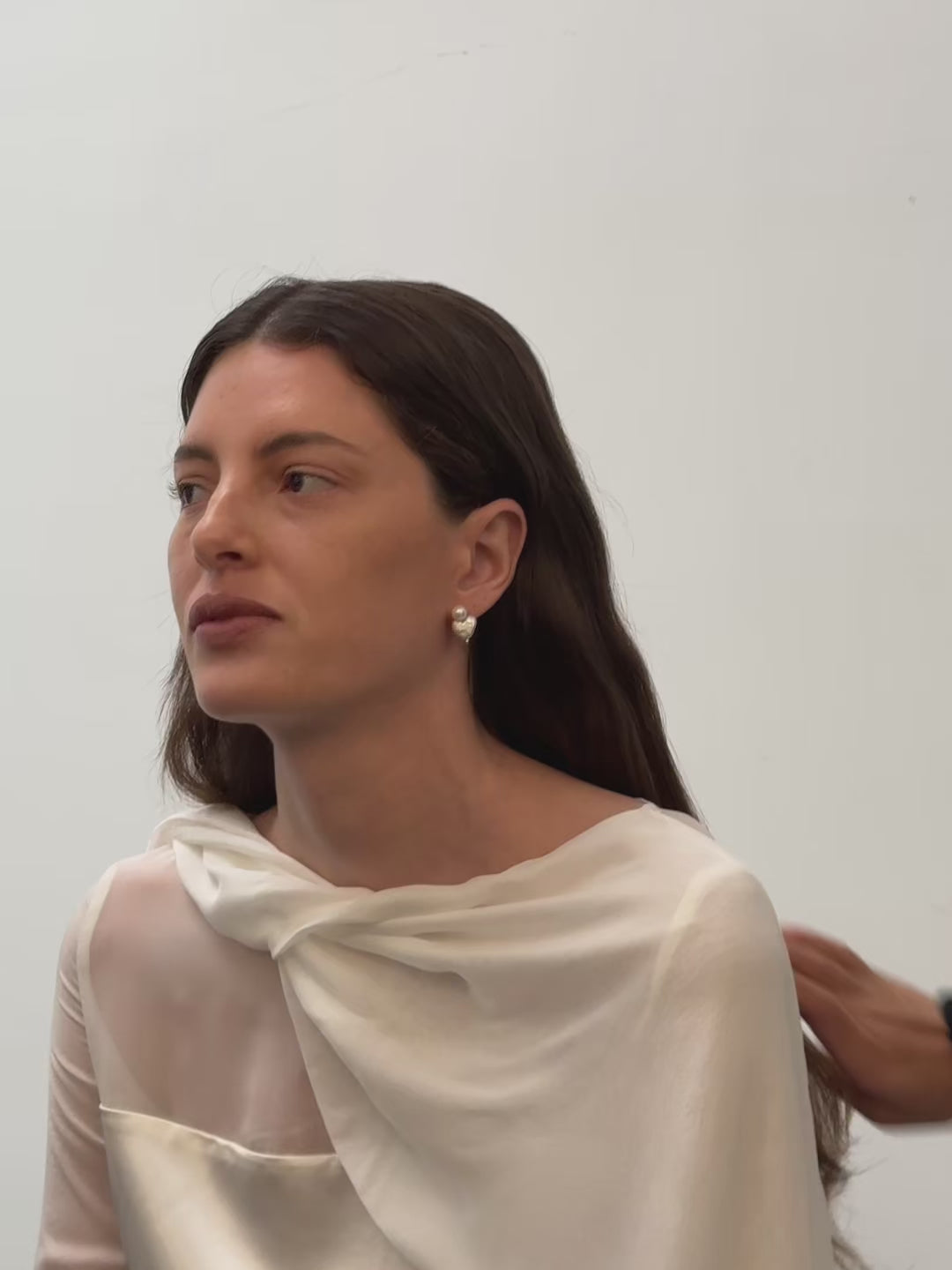 Lumi Heart Baroque Pearl Stud Earrings gembea jewelry