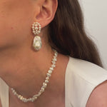 Hand-woven Genuine Baroque Pearl Earrings gembea jewelry