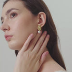 Dainty Baroque Pearl Stud Earrings gembea jewelry