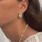 Viva Natural Baroque Pearl Stud Earrings gembea jewelry