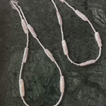 Silver Baroque Toothpick Pearl Necklace-Gembea Jewelry