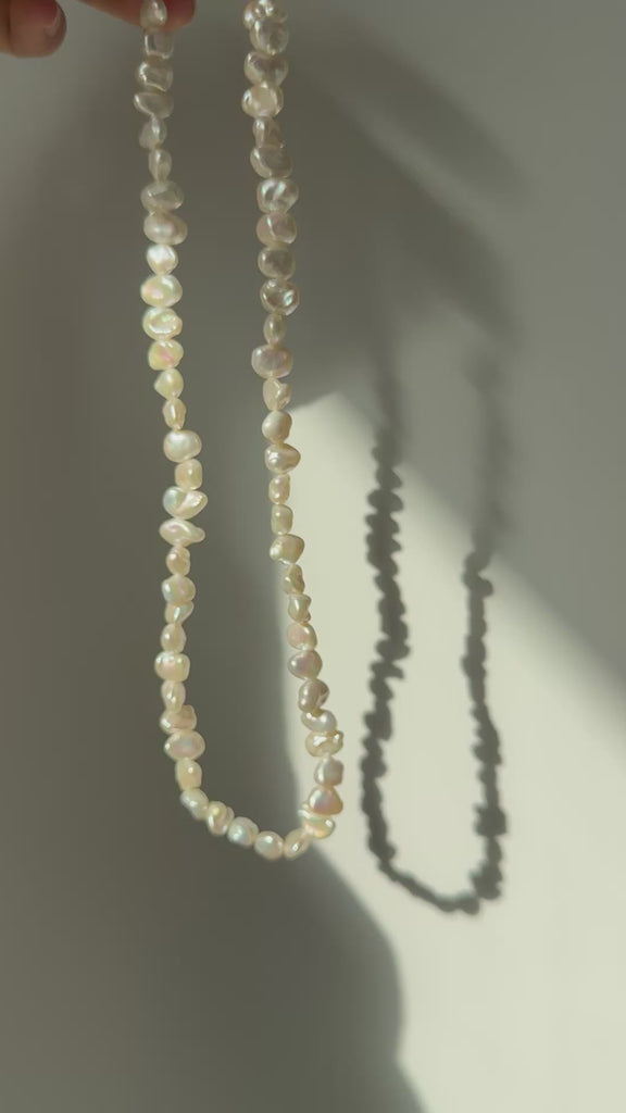 Irregular Baroque Pearl Beaded Necklace gembea jewelry