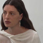 Capri Irregular Freshwater Pearl Long Earrings gembea jewelry