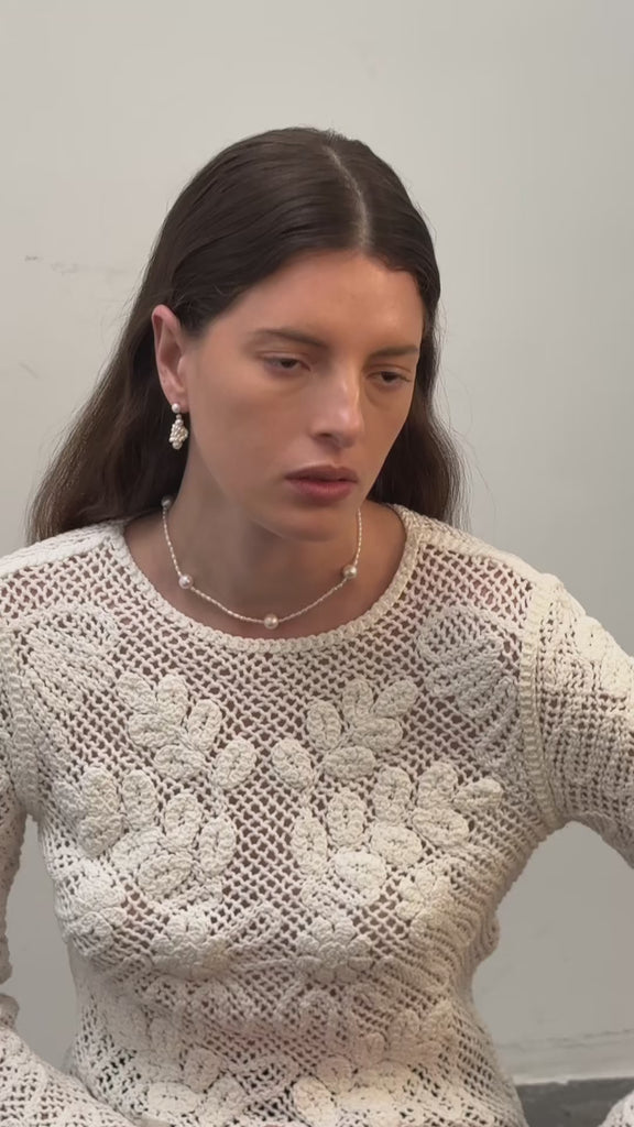 Simple Mixed Rice Pearl Necklace gembea jewelry