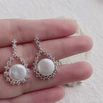 Celeste Cubic Zirconia Baroque Pearl Earrings gembea jewelry