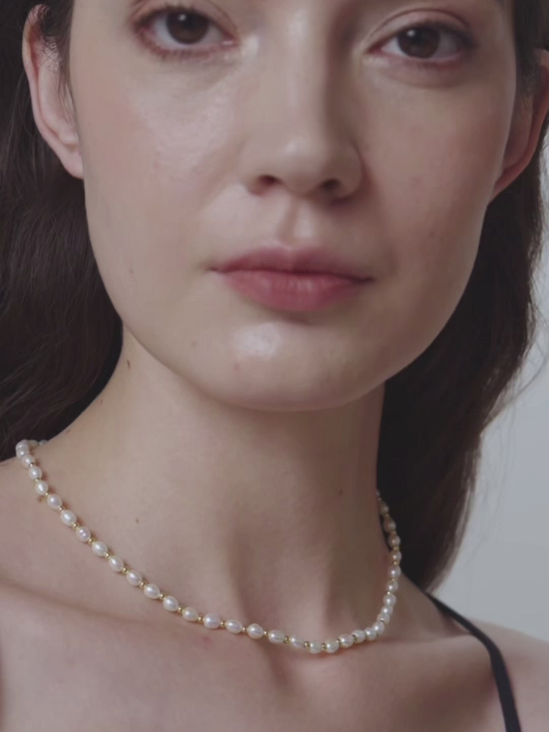 Golden Bean Pearl Beaded Necklace gembea jewelry