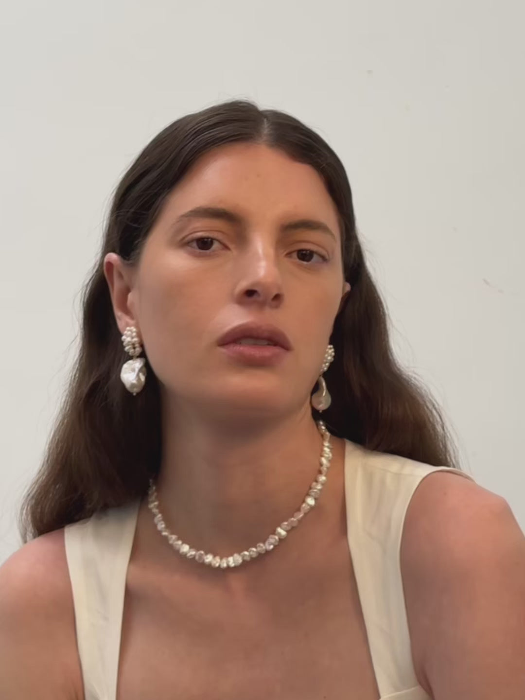 Muse Irregular Baroque Pearl Beaded Necklace gembea jewelry