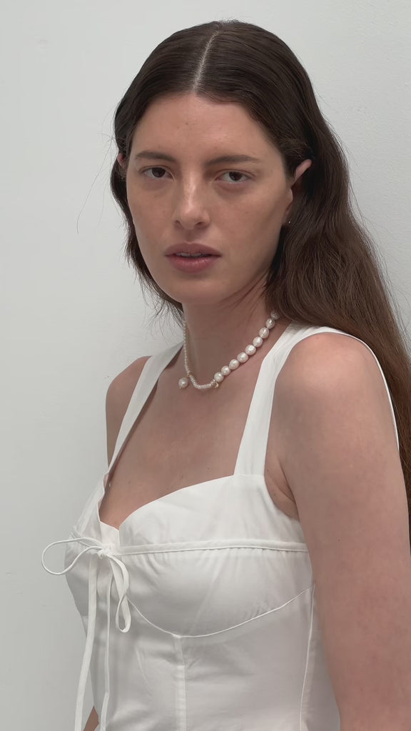 Freshwater Pearl Aurora Necklace gembea jewelry