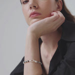 Bean Pod Black Agate Pearl Beaded Bracelet gembea jewelry