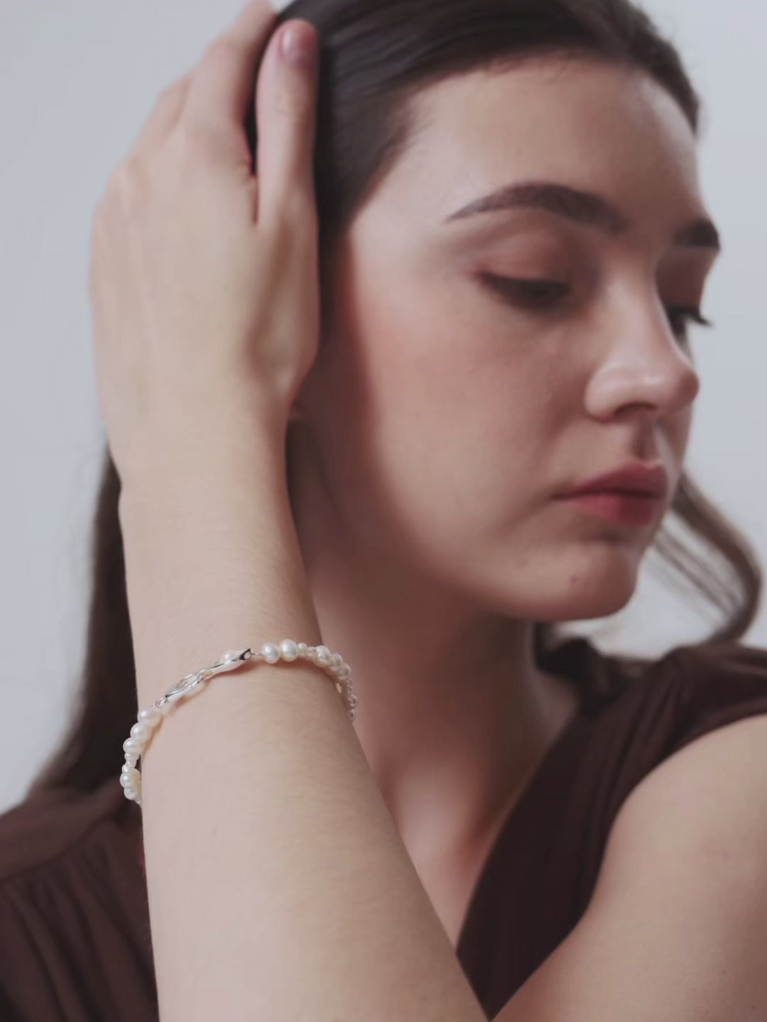 Bean Pod Irregular Freshwater Pearl Beaded Bracelet gembea jewelry