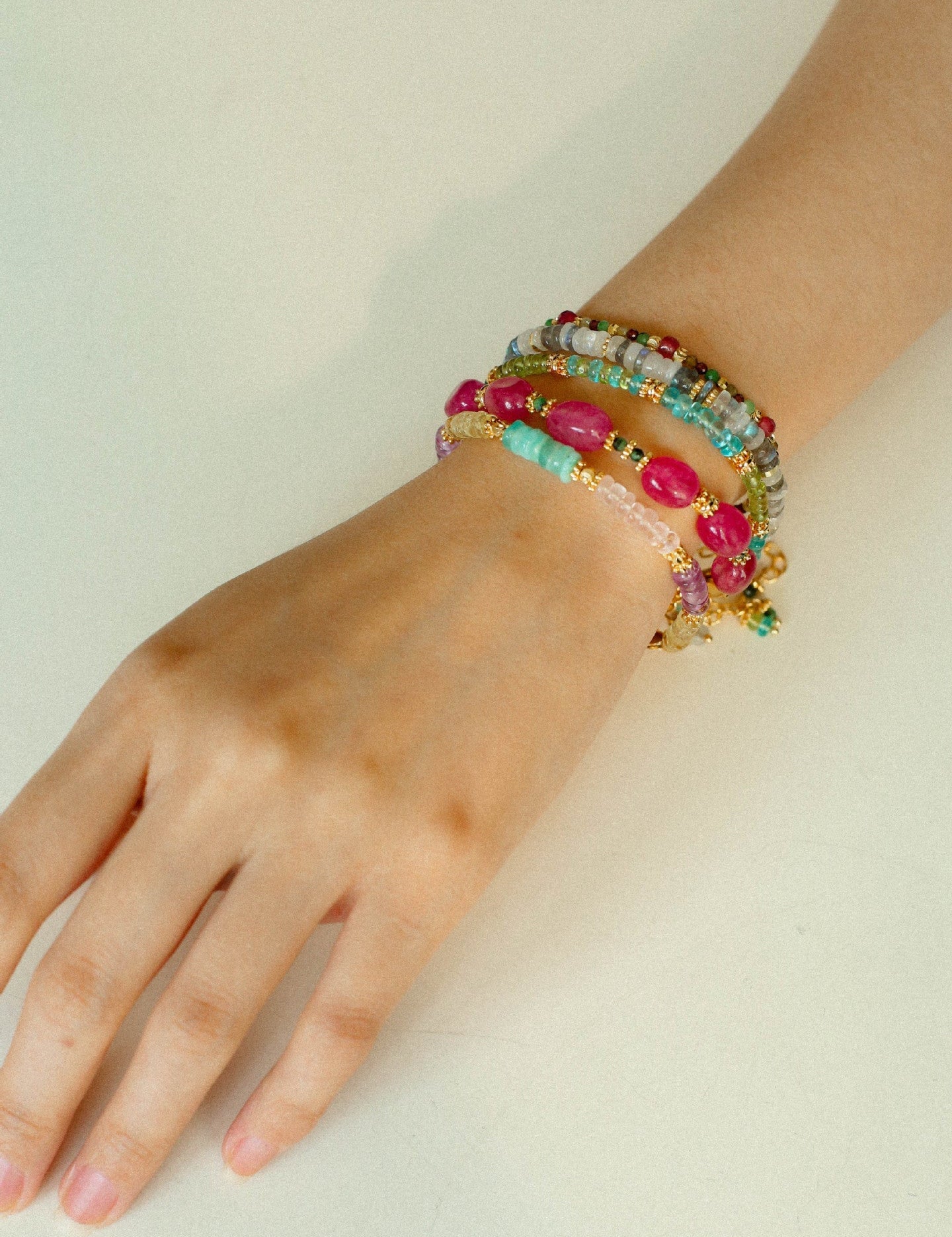 Joy Beads Rainbow Crystal Bracelet-Gembea Jewelry