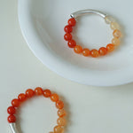 Red Agate Stretch Beaded Bracelet