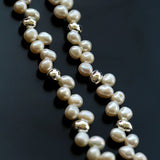 French Wheat Elegance Pearl Necklace gembea jewelry