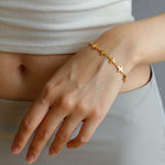 Simple Cross Gold Silver Chain Bracelet gembea jewelry