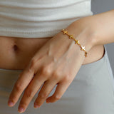 Simple Cross Gold Silver Chain Bracelet gembea jewelry