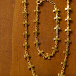 Simple Cross Gold Silver Chain Bracelet gembea jewelry