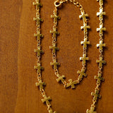 Simple Cross Gold Silver Chain Bracelet gembea jewelry