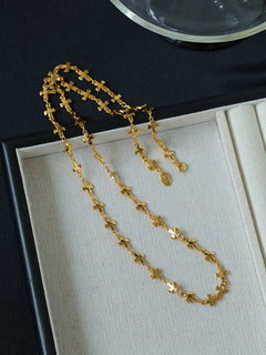 Stylish Chic Long Cross Gold Silver Necklace gembea jewelry