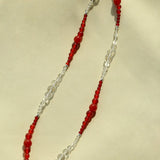 Sunlit Glow Gradient Red Agate Necklace-Gembea Jewelry